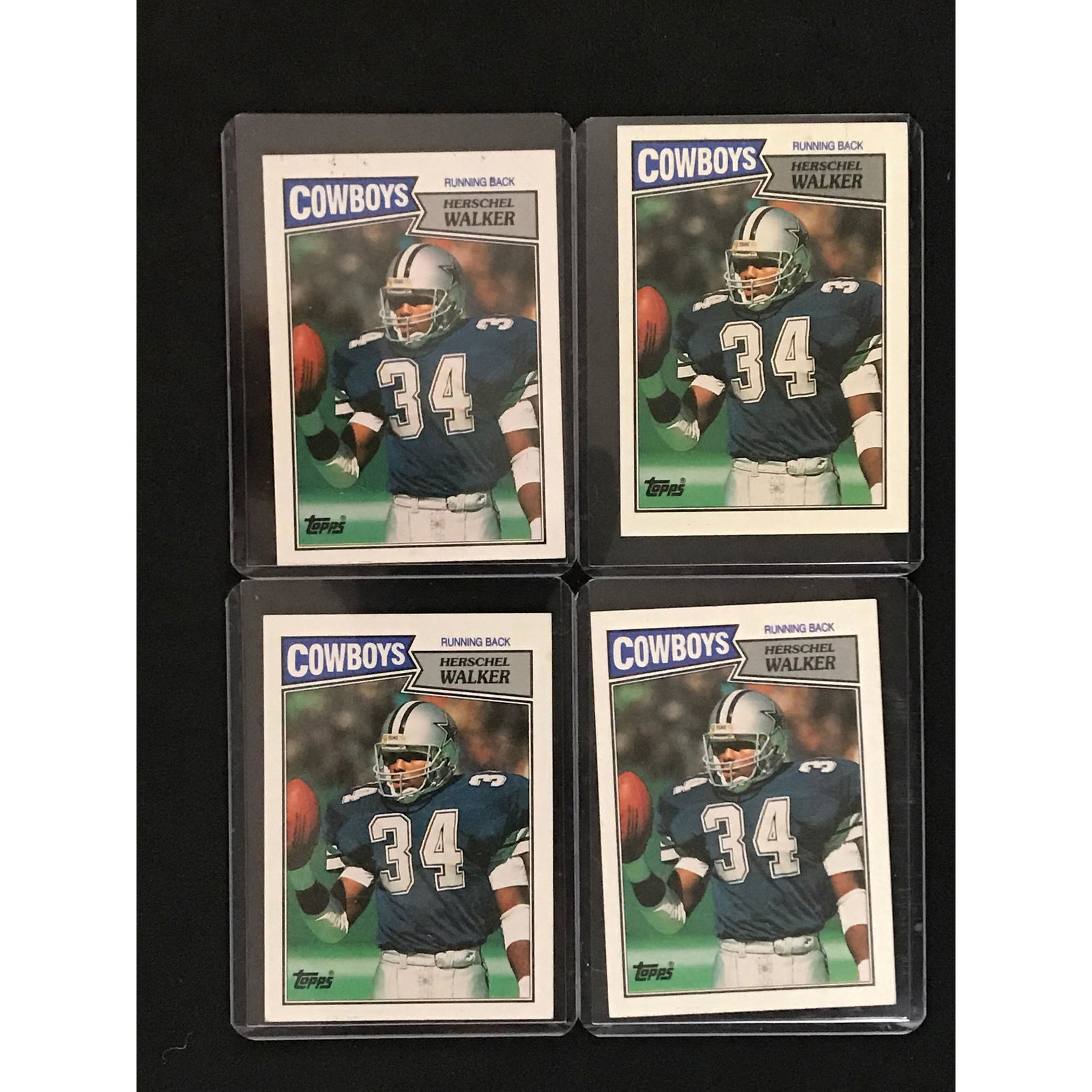 4 1987 Topps Herschel Walker Rookies (1 of 2)