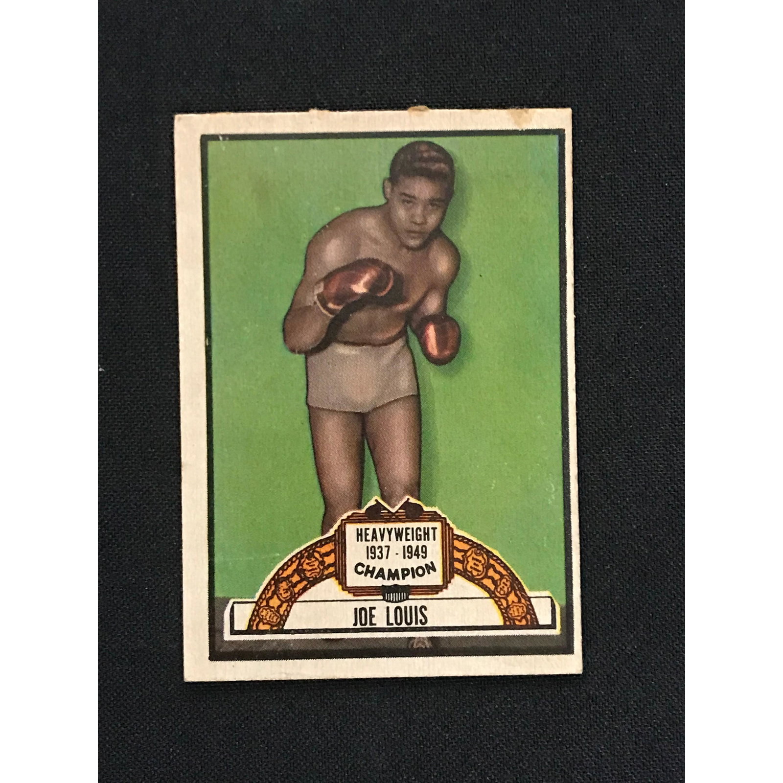 1951 Topps Ringside Joe Louis Back Damage: 1951 Topps Ringside Joe Louis