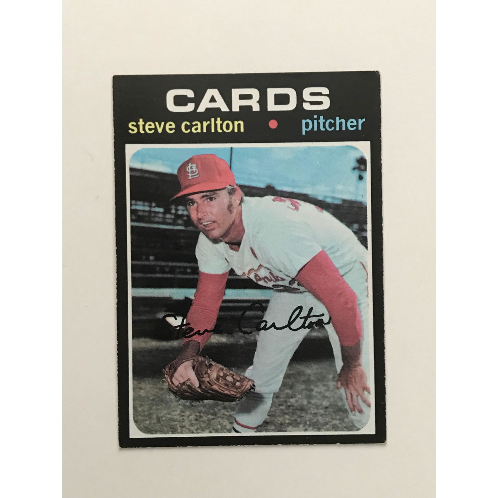1971 Topps Steve Carlton Card (1 of 2)