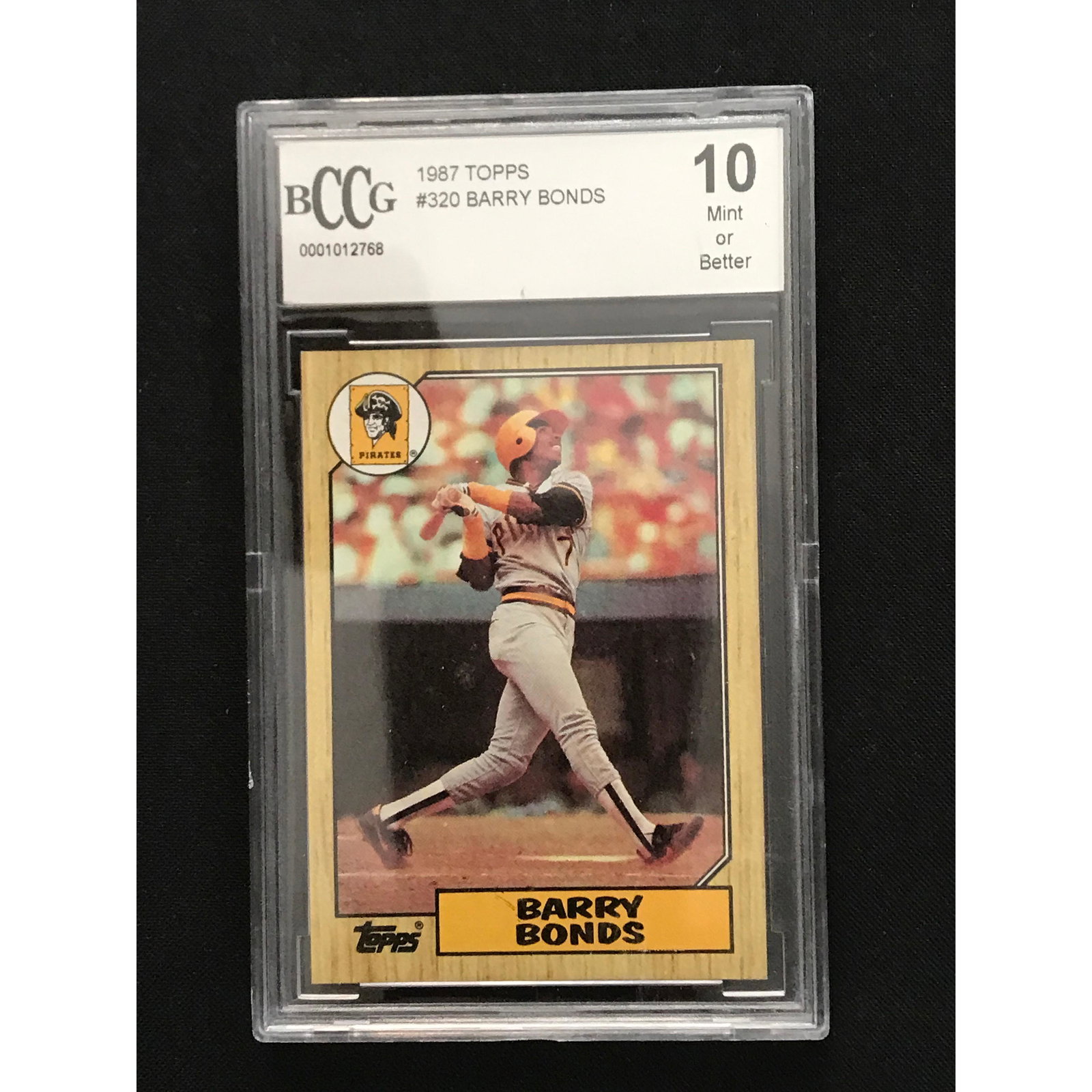 1987 Topps Barry Bonds Rookie Bccg 10 (1 of 2)
