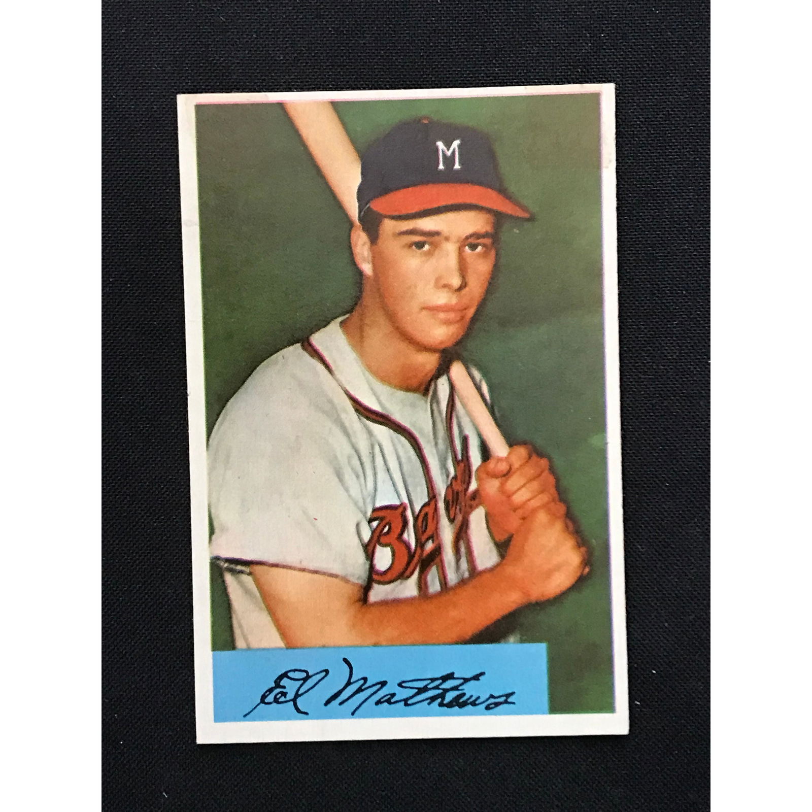 1954 Bowman Eddie Mathews Exmt-nm (1 of 2)