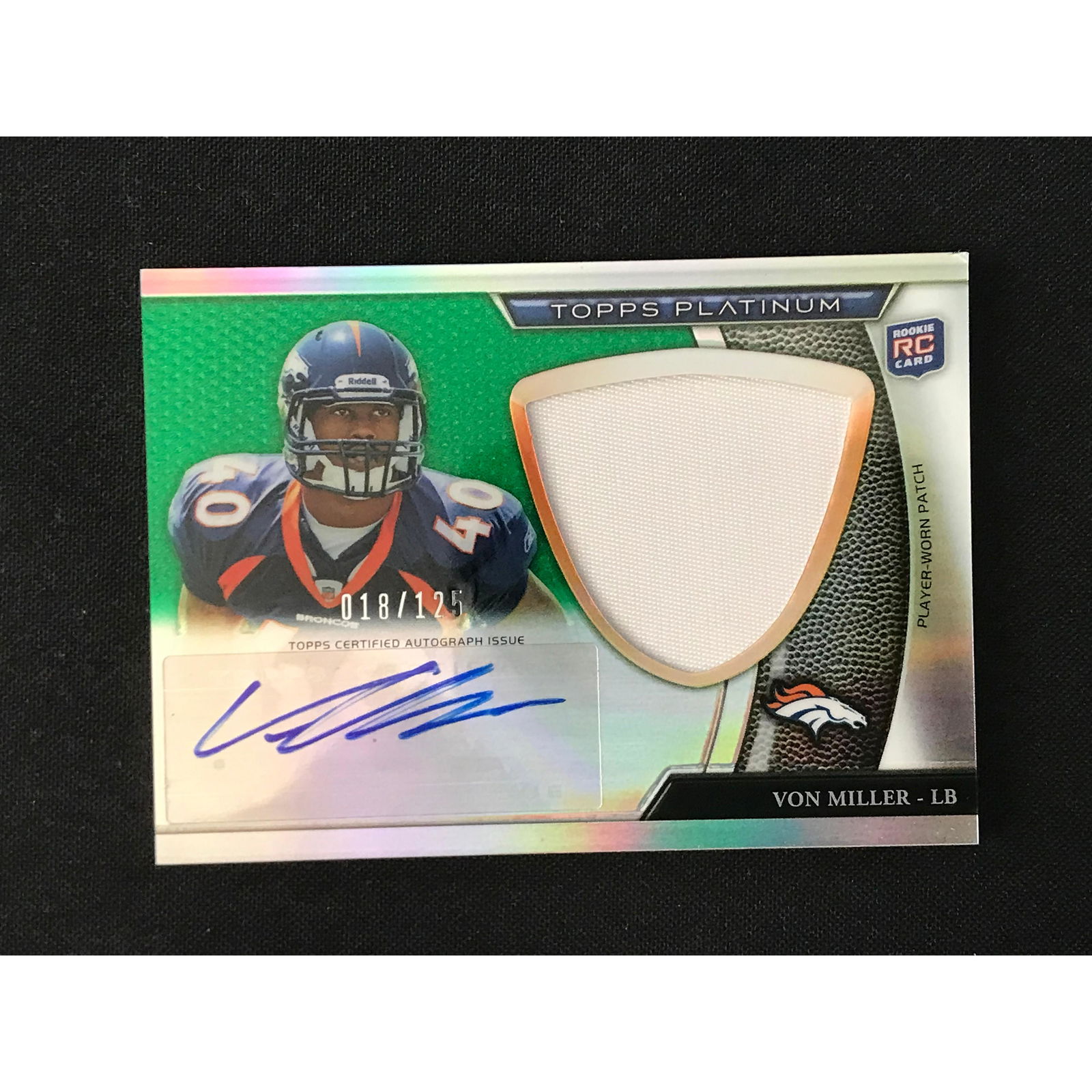 2011 Topps Platinum Von Miller Rookie/patch Auto (1 of 2)
