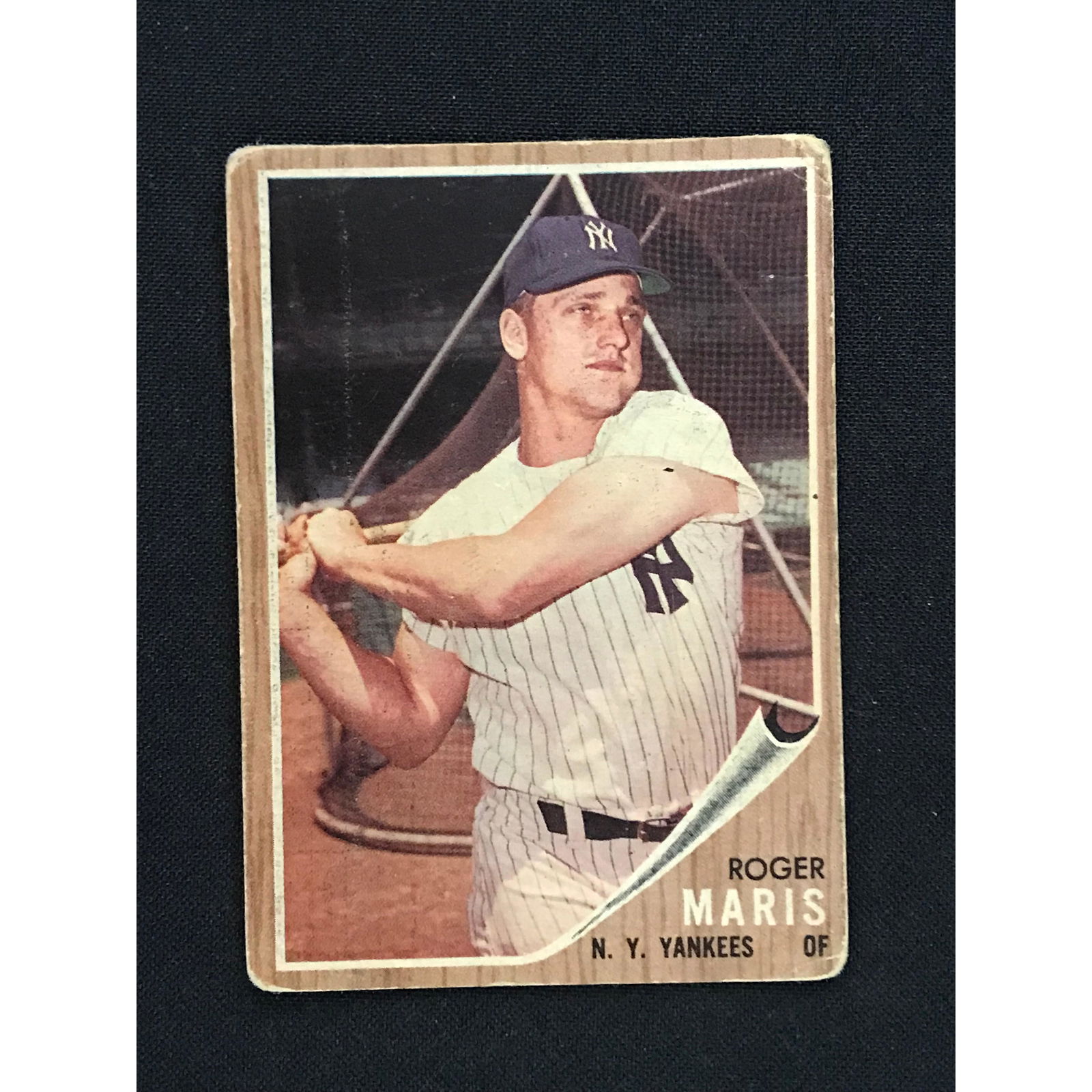 1962 Topps Roger Maris Card: 1962 Topps Roger Maris Card