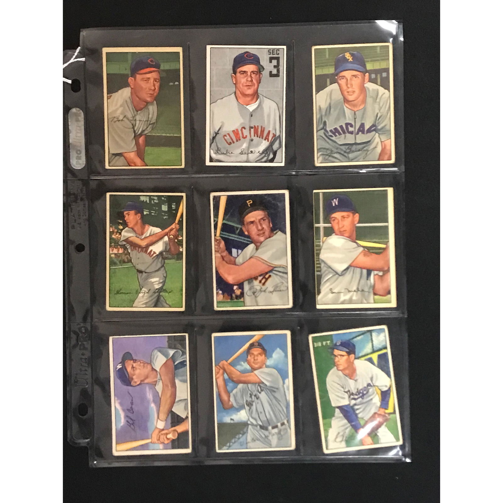 9 1952 Bowman Baseball Cards With Hof (1 of 2)