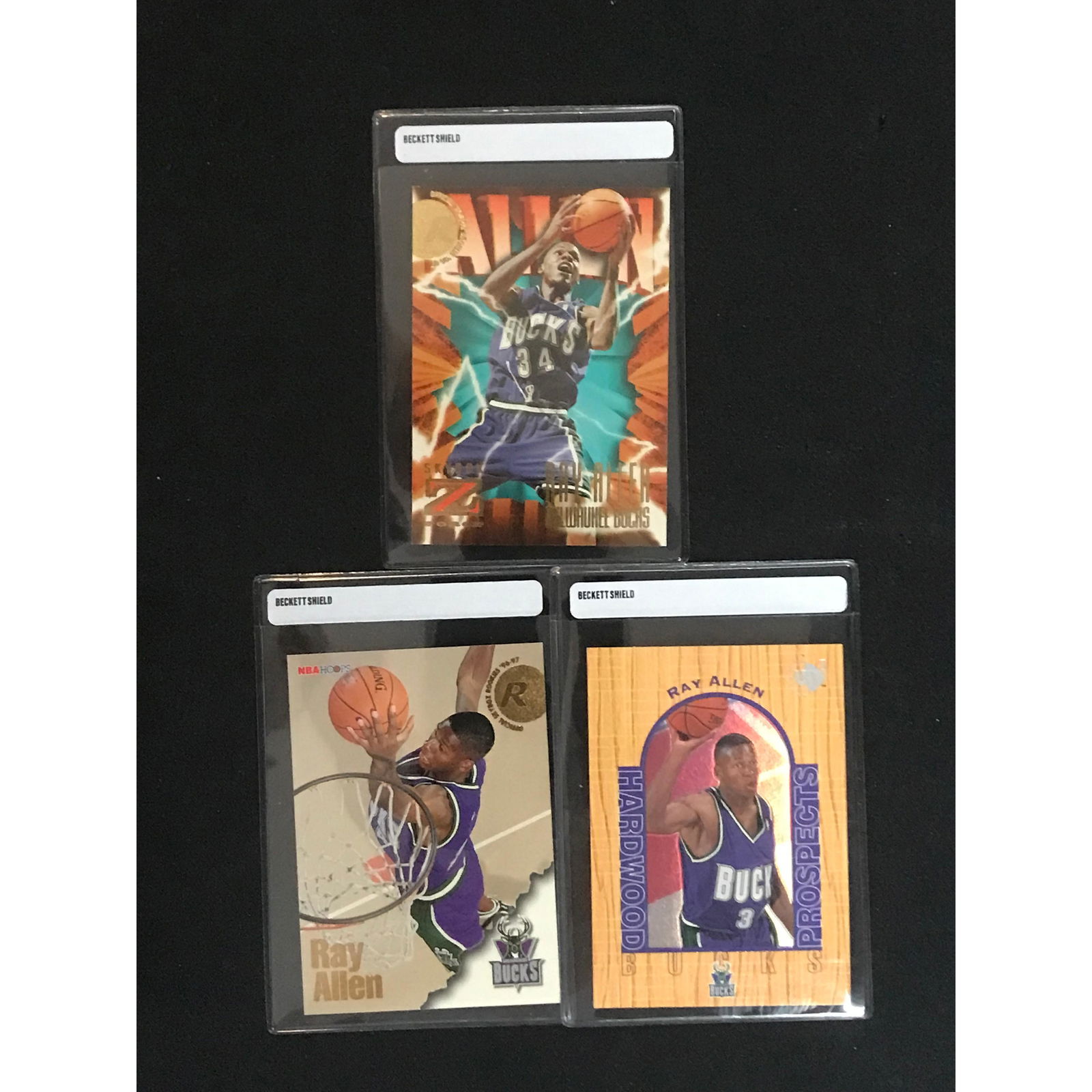 Three Ray Allen Rookie Cards (1 of 2)