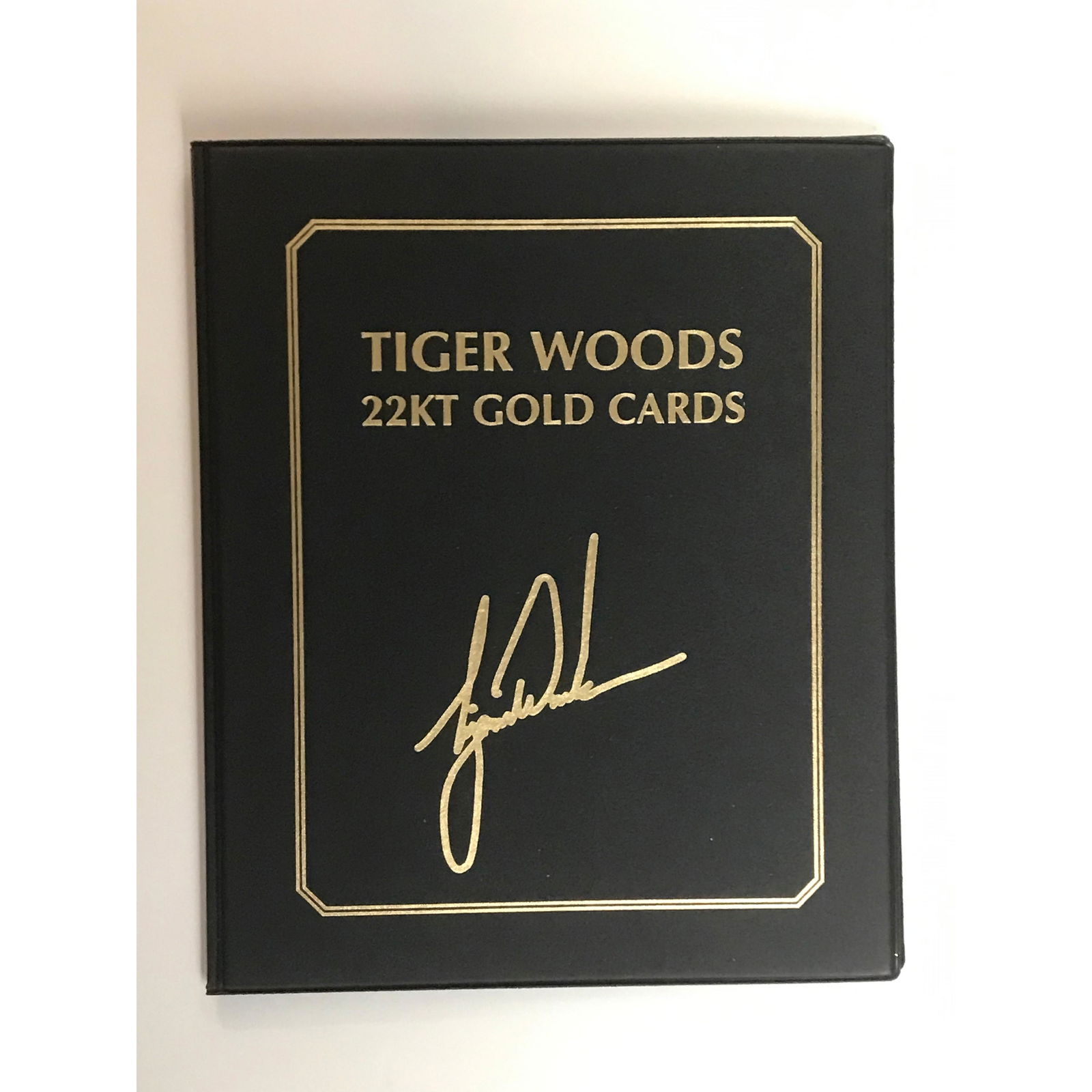 2001 Ud 22k Gold Golf Set With 4 Tiger Woods Cards (1 of 5)