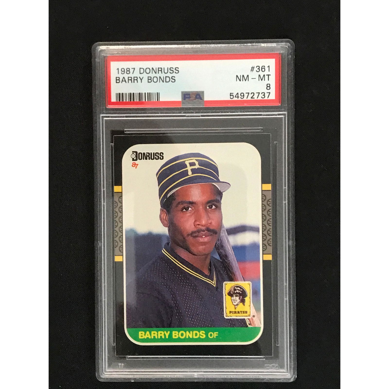 1987 Donruss Barry Bonds Rookie Psa 8 (1 of 2)