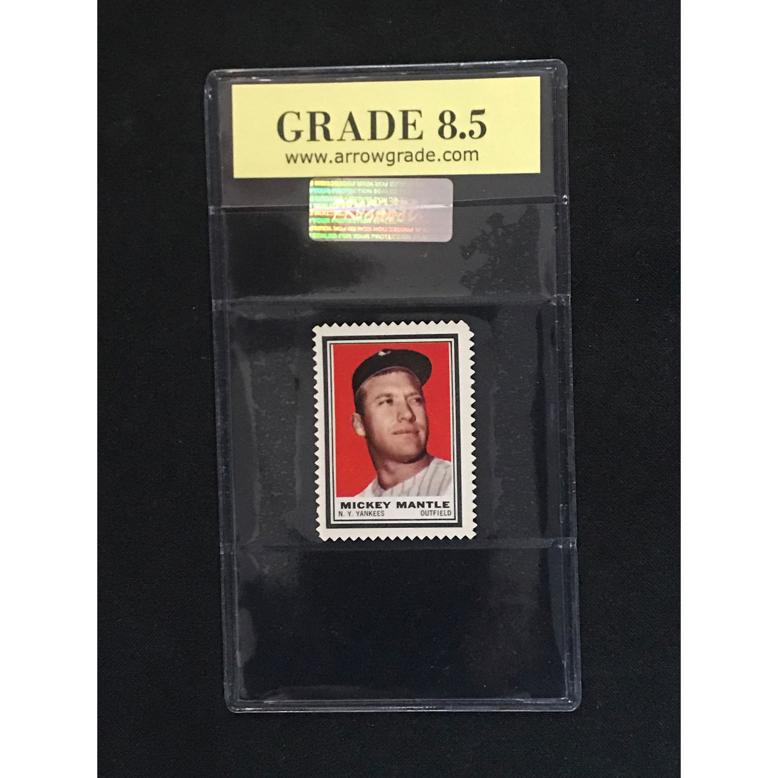 1962 Topps Mickey Mantle Stamp Graded 8.5 (1 of 2)