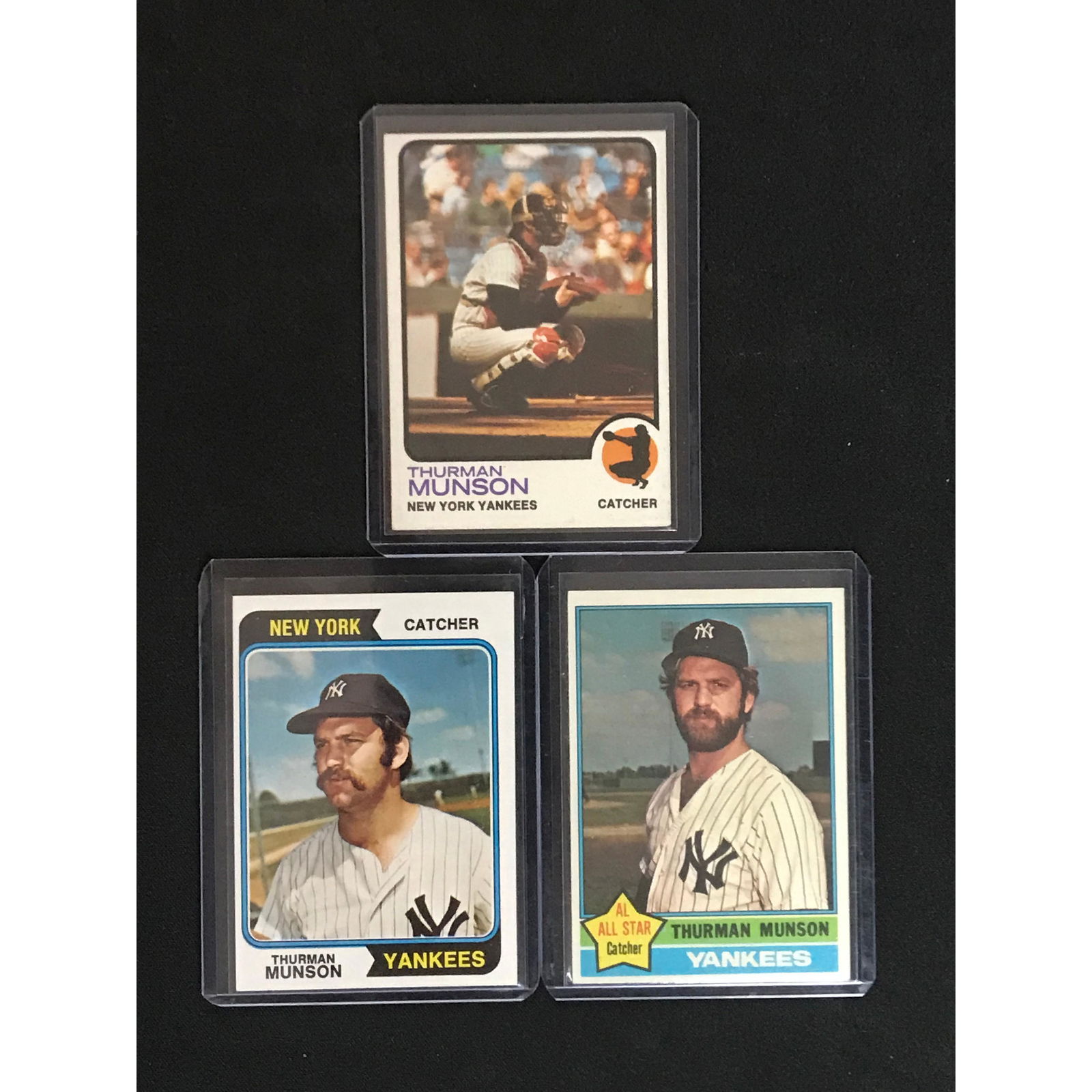 Three Vintage Thurman Munson Cards (1 of 2)