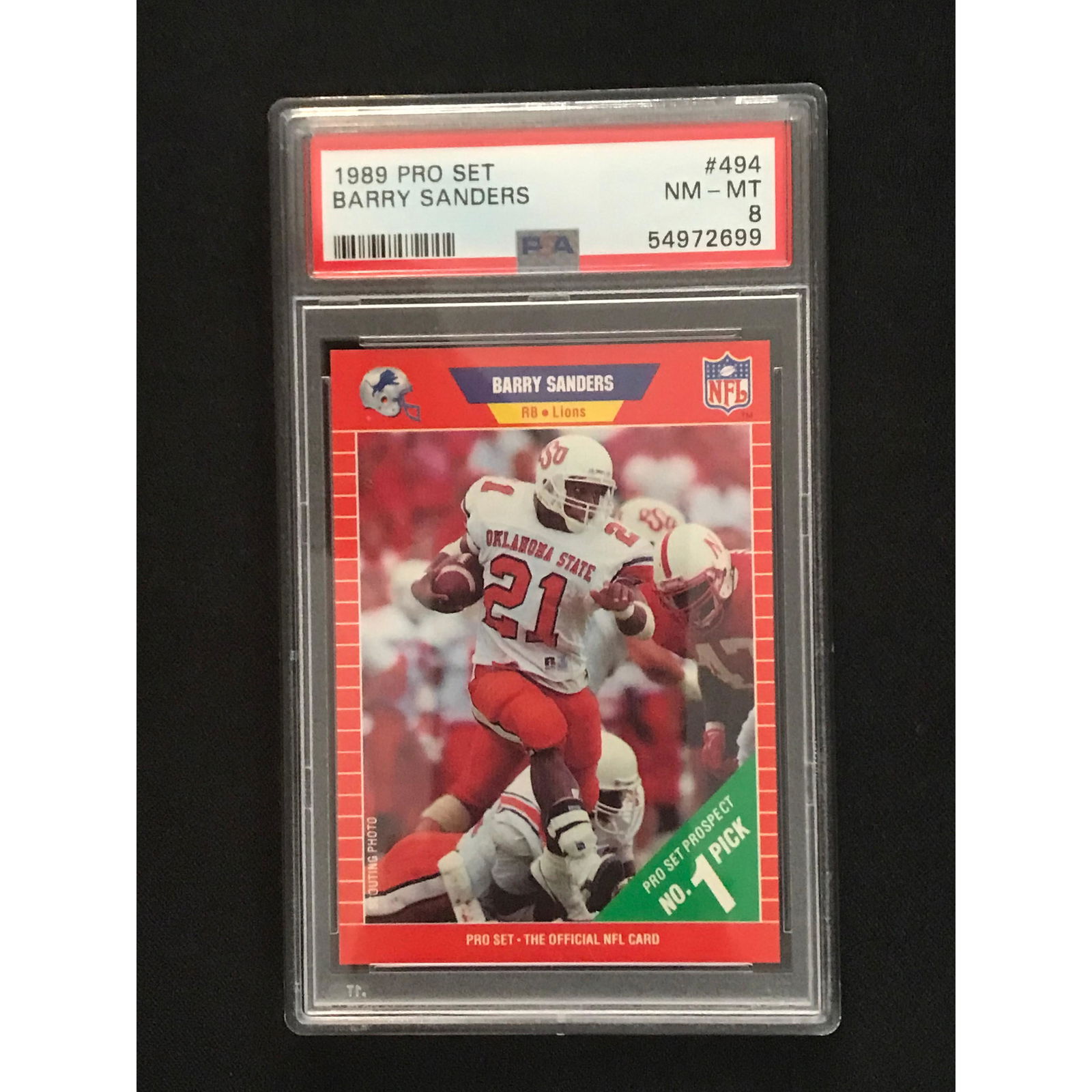 1989 Pro Set Barry Sanders Rookie Psa 8 (1 of 2)