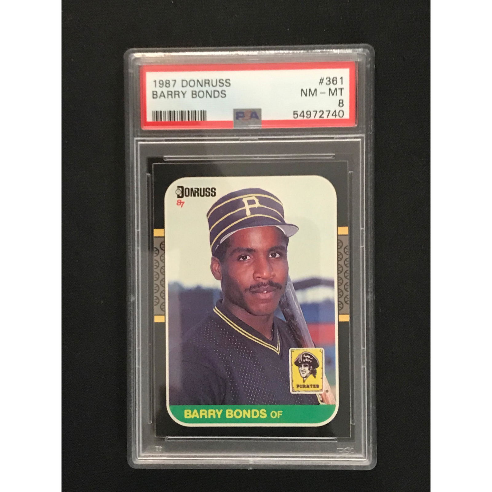 1987 Donruss Barry Bonds Rookie Psa 8 (1 of 2)