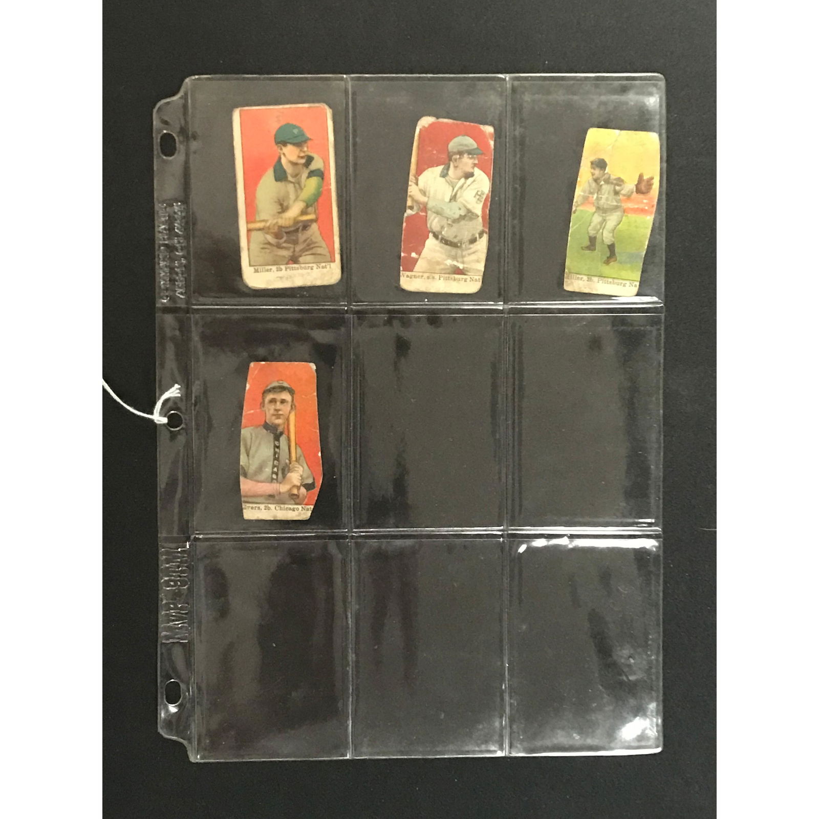 4 1909 E101 Cards With Honus Wagner (1 of 2)