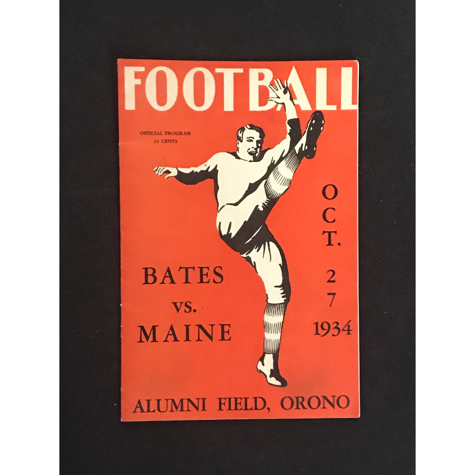 1934 Bates Vs. Maine Football Program: 1934 Bates Vs. Maine Football Program