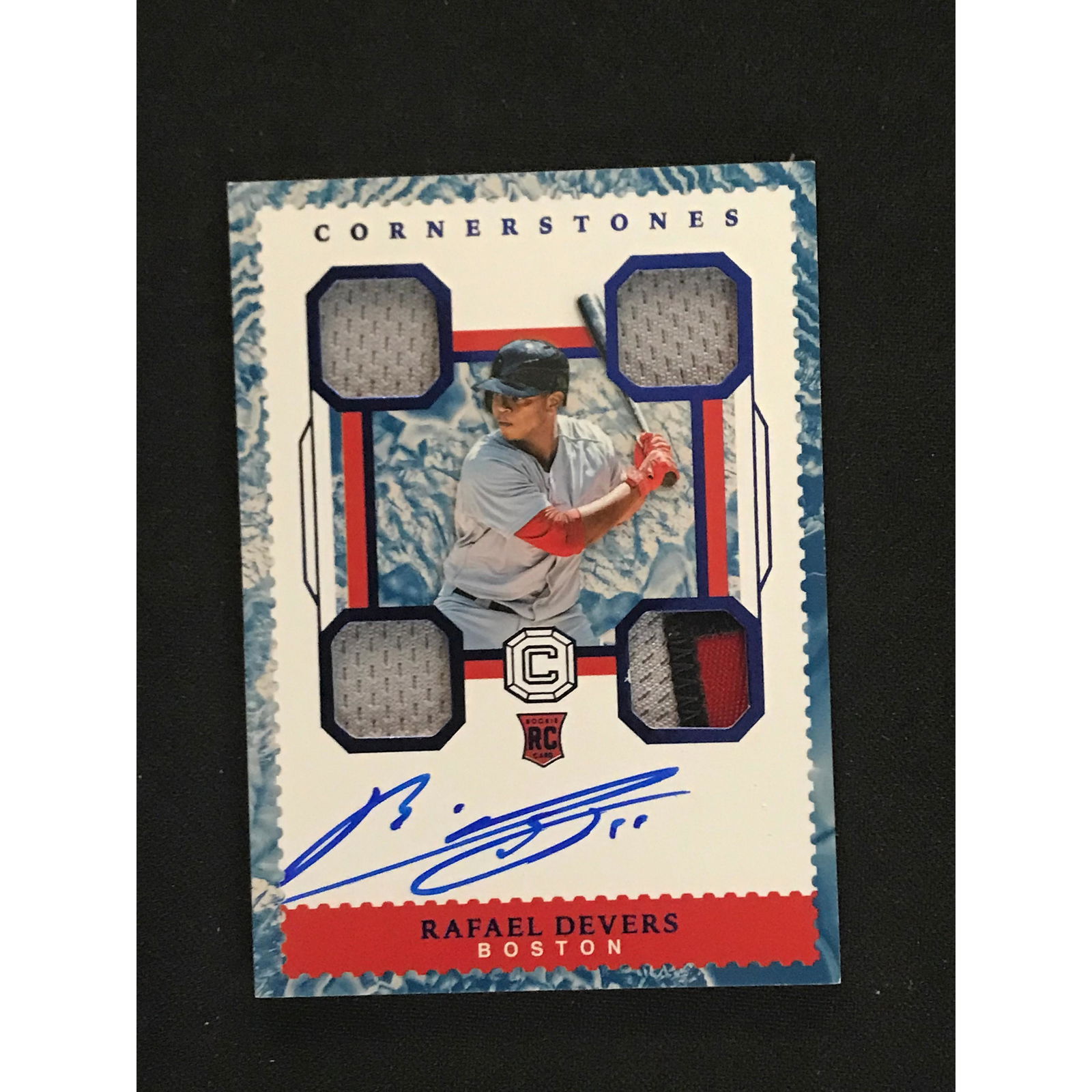 2018 Panini Rafael Devers Quad Patch Rookie Auto (1 of 2)