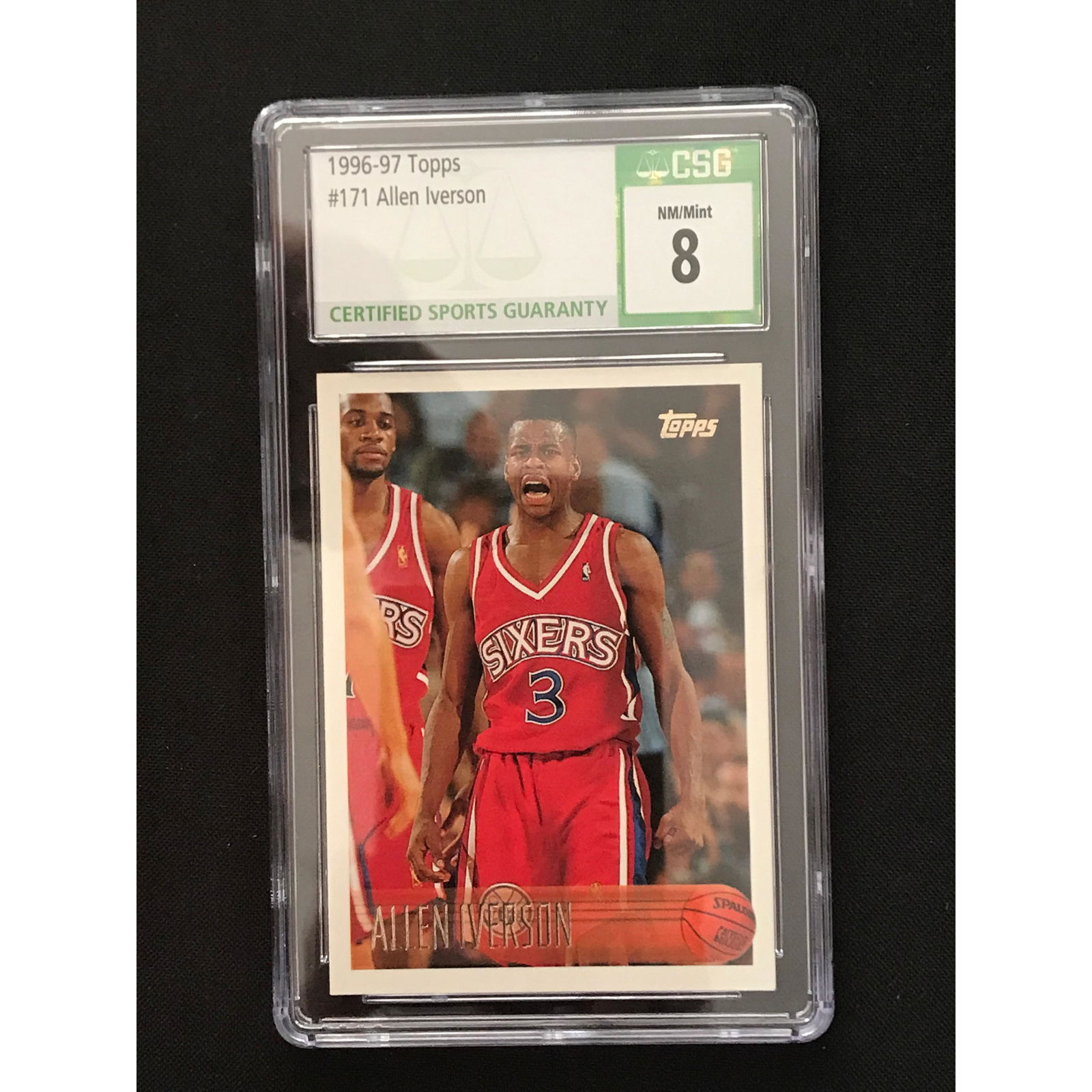 1996-97 Topps Allen Iverson Rc Csg 8 (1 of 2)