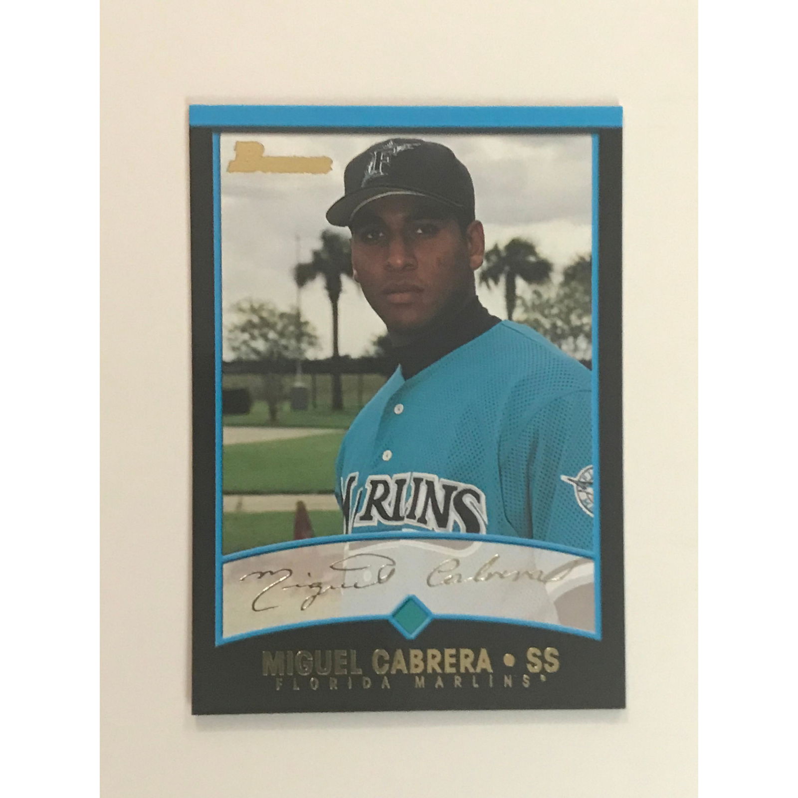 2001 Bowman Miguel Cabrera Rookie Card (1 of 2)
