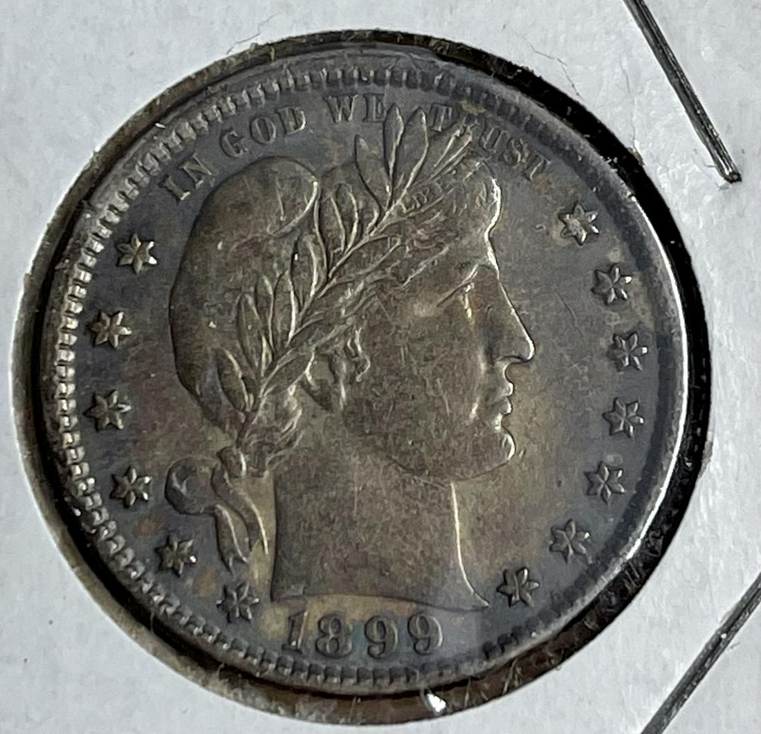 1899-p Barber Quarter (1 of 2)