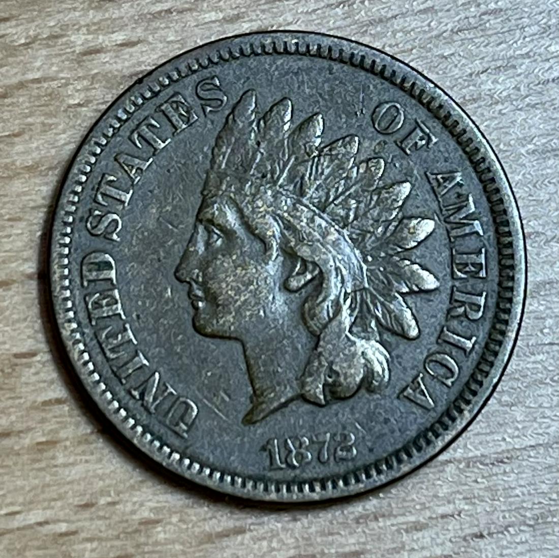 1872 Indian Head Cent (1 of 2)