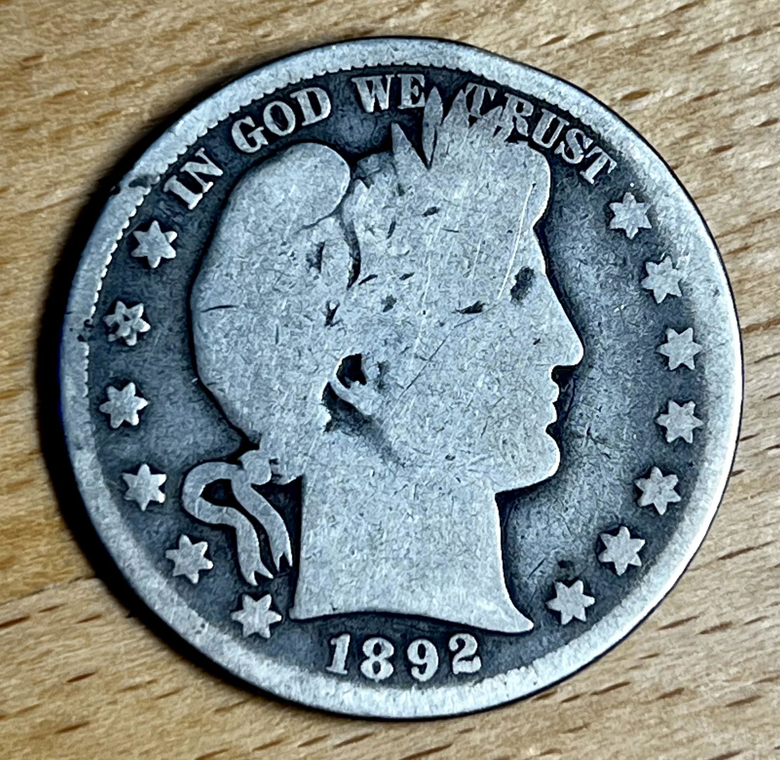 1892-s Barber Half Dollar (1 of 2)