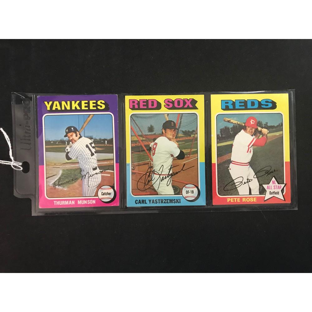 Three 1975 Topps Baseball Hof/stars (1 of 2)
