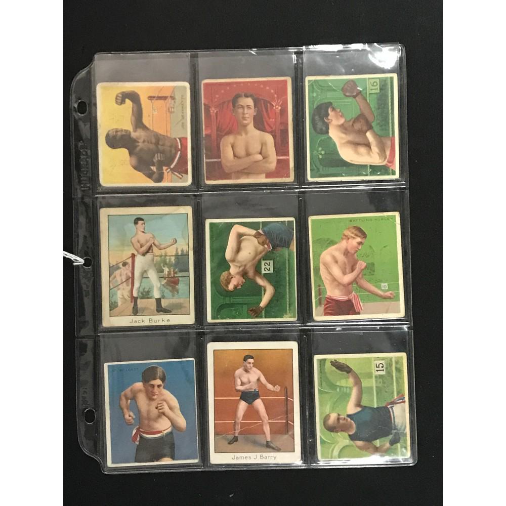 9 Early 1900 Mecca Boxing Cards (1 of 2)