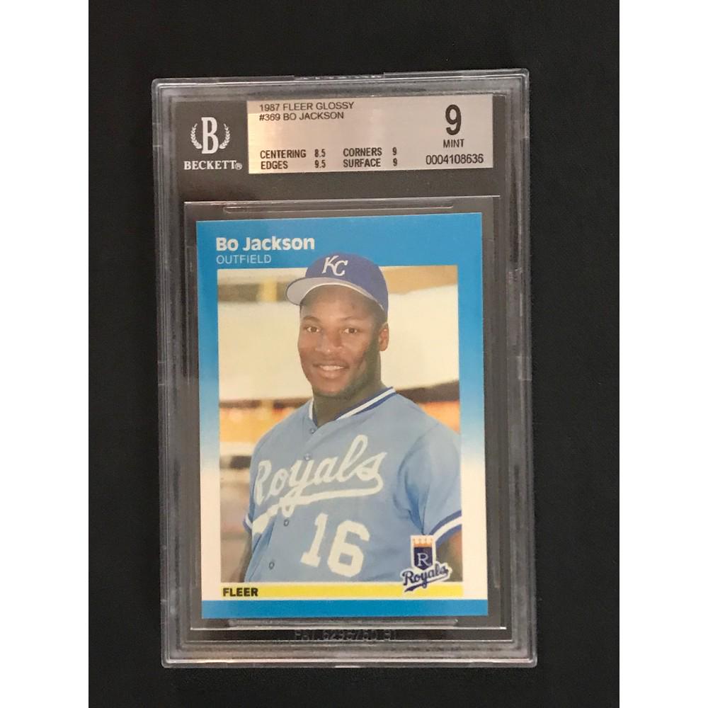 1987 Fleer Glossy Bo Jackson Rookie Bgs 9 (1 of 2)