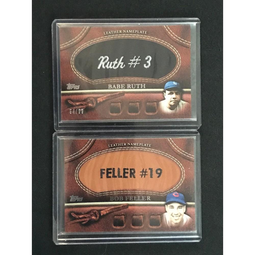 2011 Topps Leathger Nameplate Feller/ruth: 2011 Topps Leathger Nameplate Feller/ruth