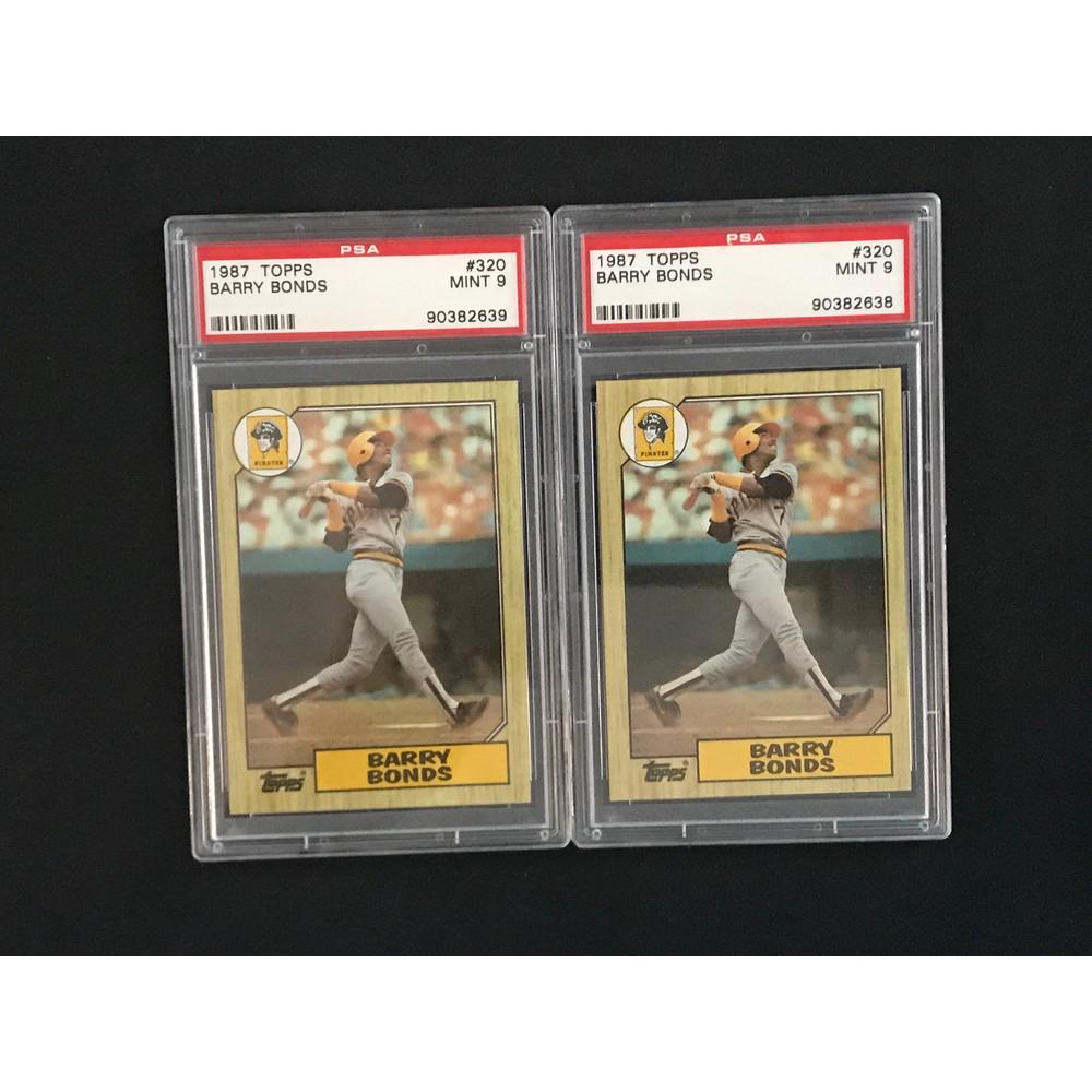 Two Psa 9 1987 Topps Barry Bonds Rookies (1 of 2)