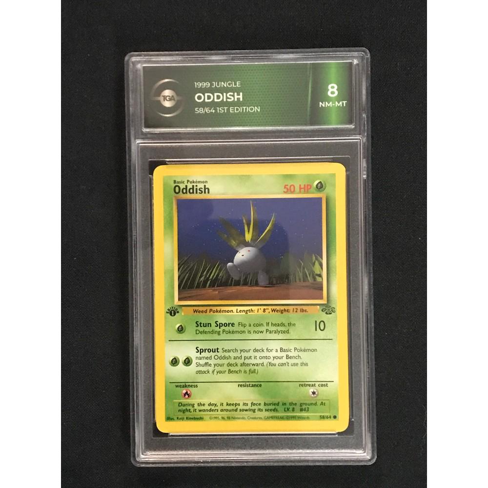 1999 Pokemon Jungle Oddish Tga 8 Nm-m: 1999 Pokemon Jungle Oddish Tga 8 Nm-m
