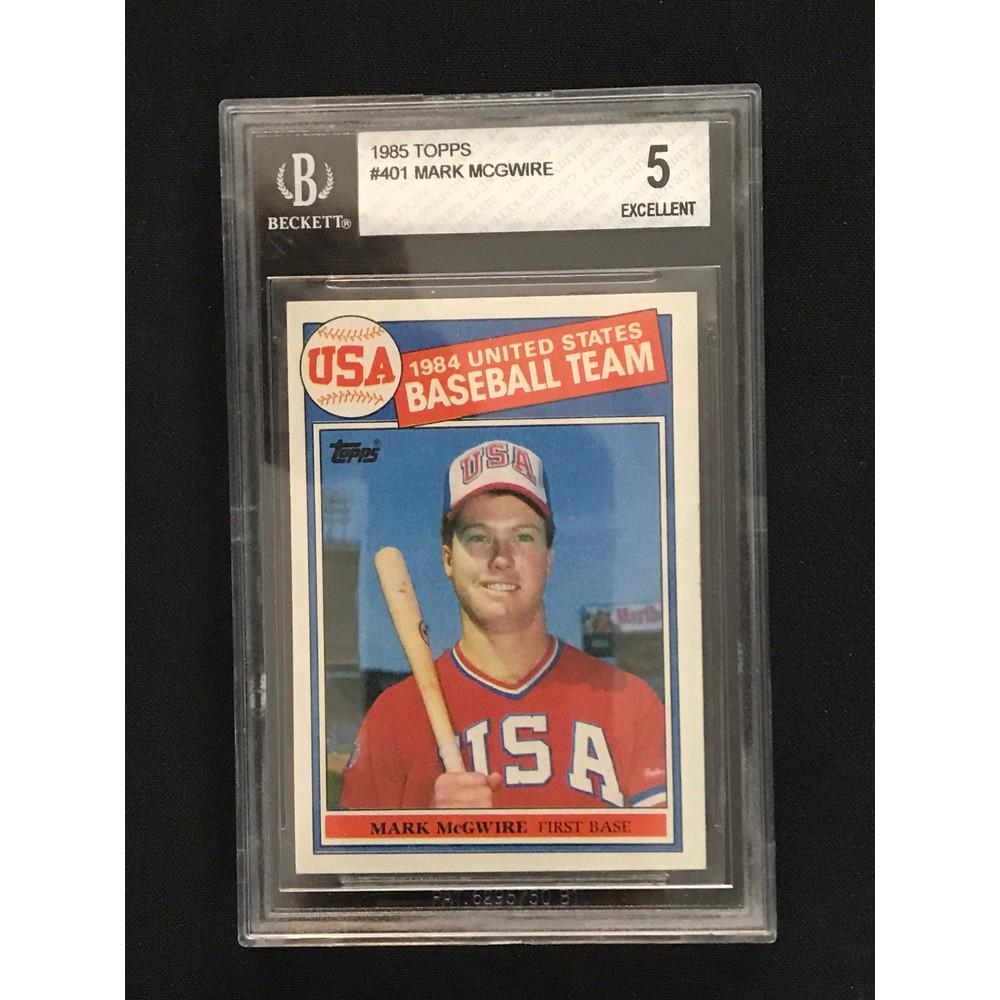 1985 Topps Mark Mcgwire Rookie Bgs 5 (1 of 2)