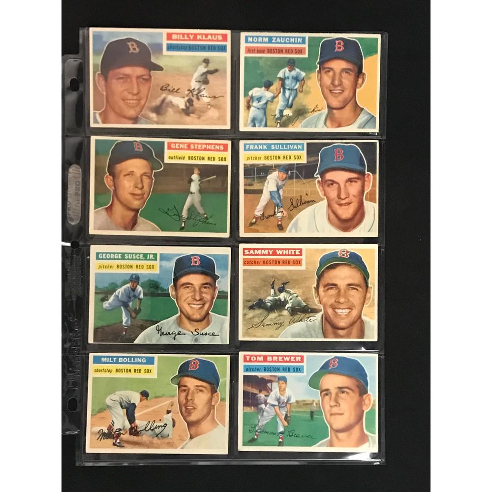 8 1956 Topps Red Sox Cards (1 of 2)
