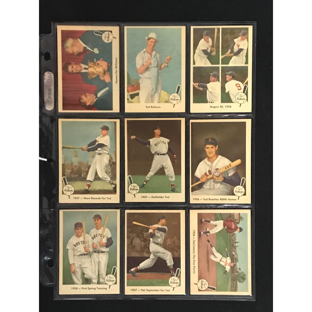 9 1959 Fleer Ted Williams Cards (1 of 2)