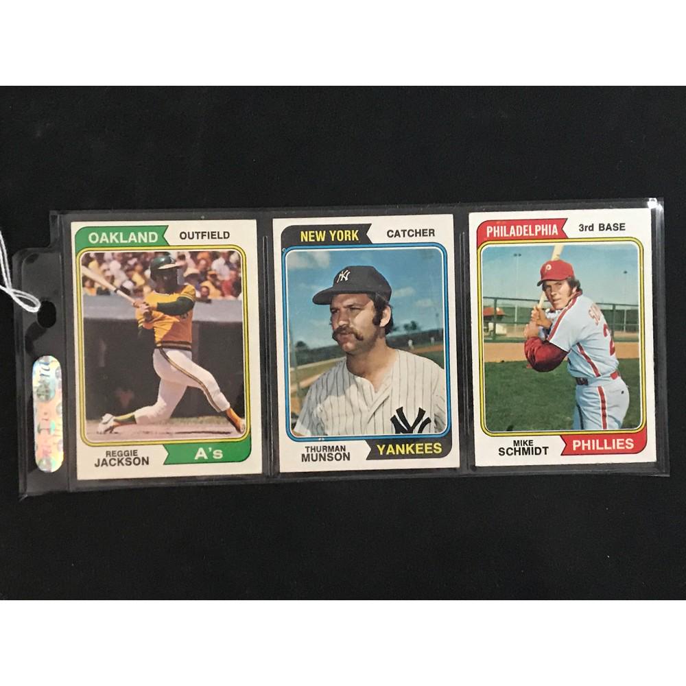 Three 1974 Topps Baseball Hof /stars Cards (1 of 2)