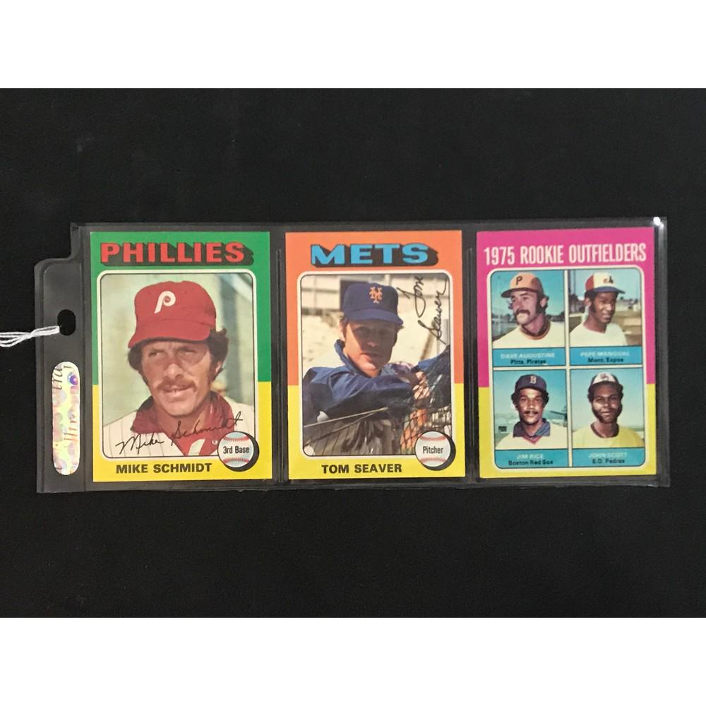 Three 1975 Topps Baseball Hof/rookie (1 of 2)