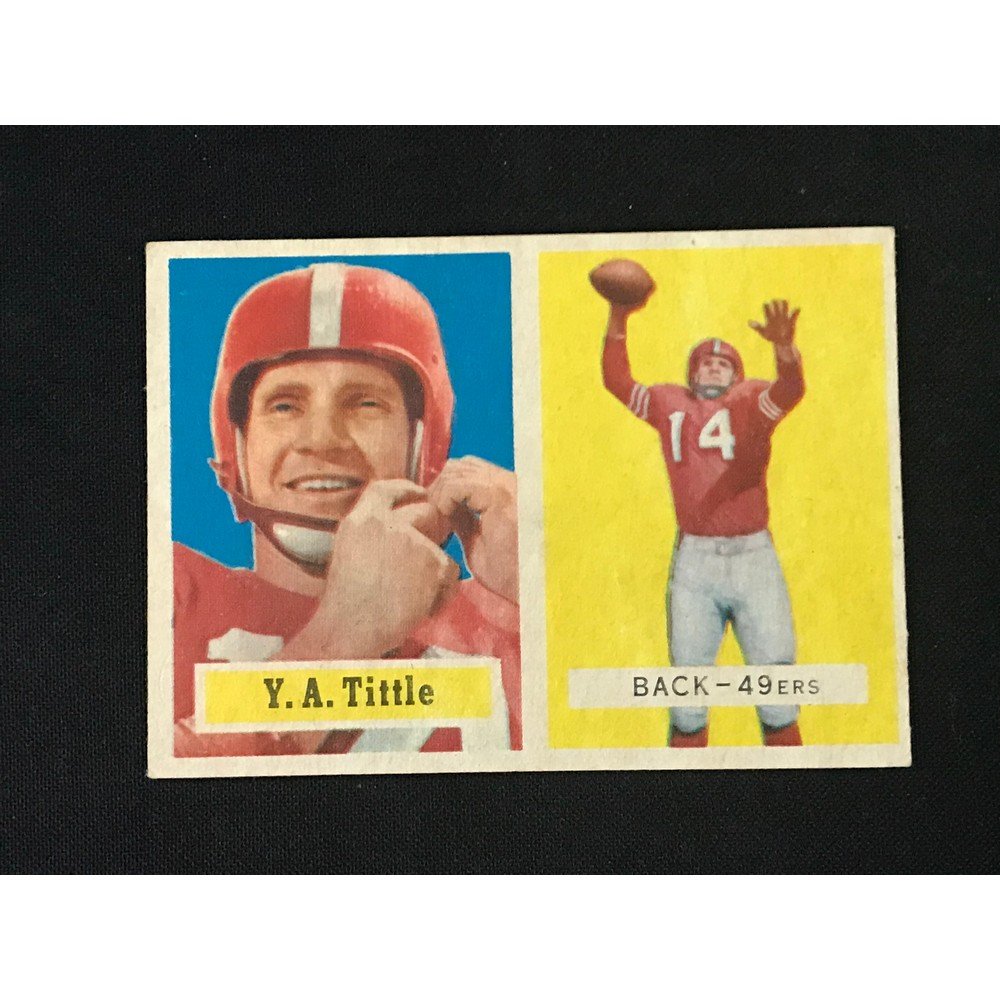 1957 Topps Ya Tittle Card Hof Crease Free (1 of 2)
