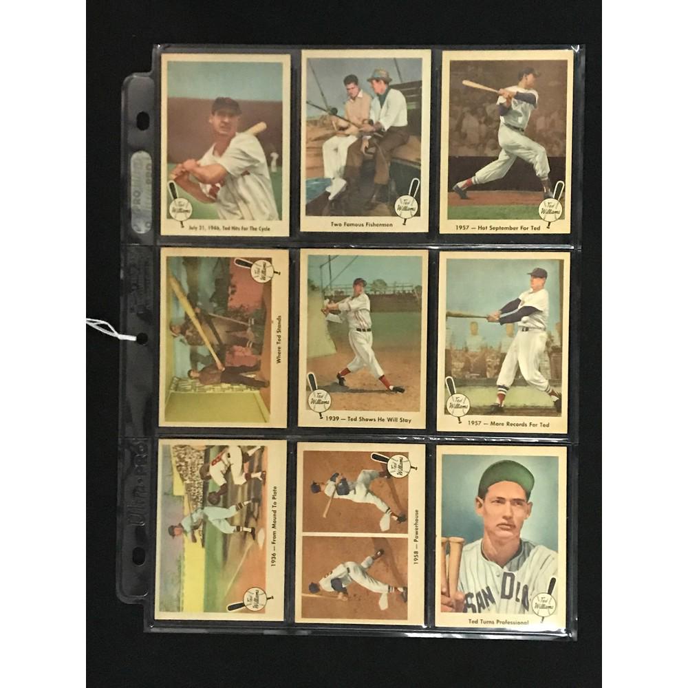 9 1959 Fleer Ted Williams Cards Near Mint (1 of 2)