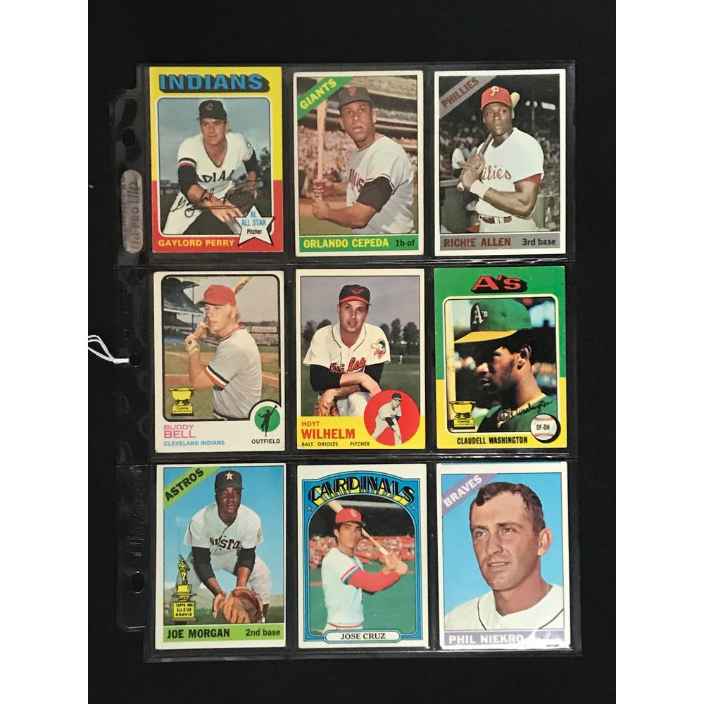 9 1960's-70's Vintage Baseball Cards (1 of 2)