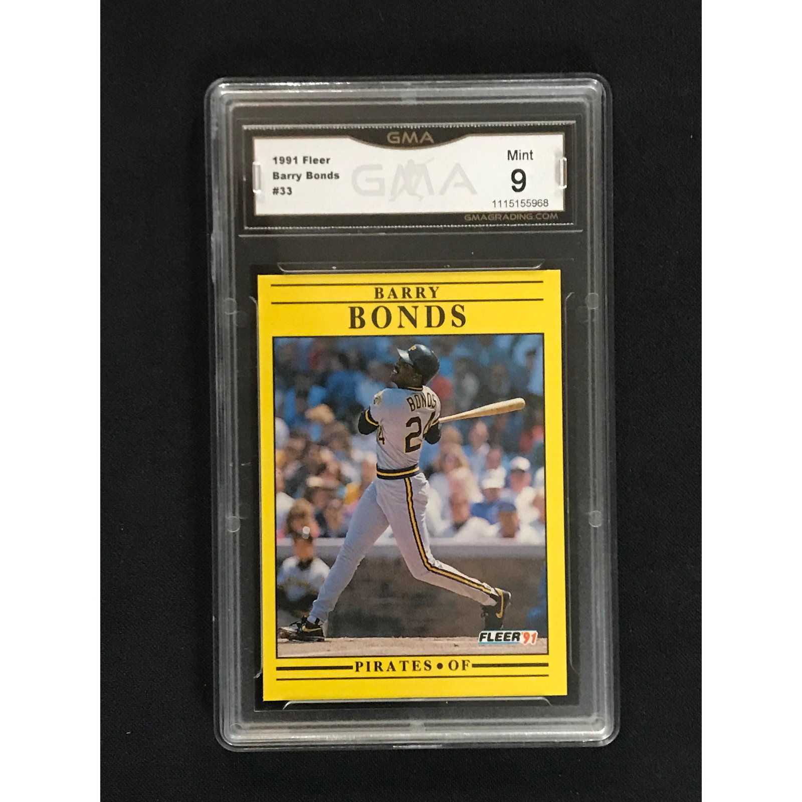 1991 Fleer Barry Bonds Gma 9 Mint (1 of 2)