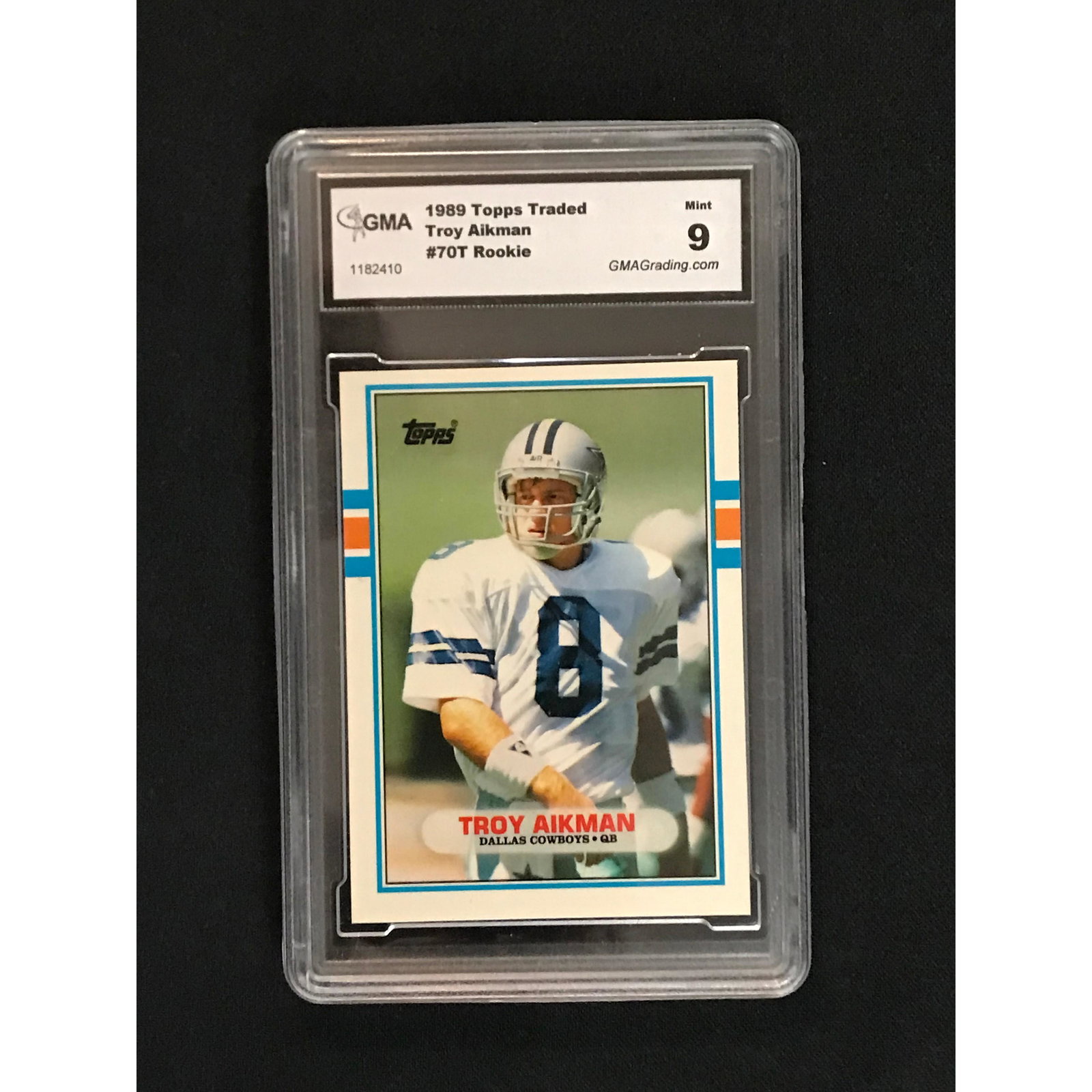 1989 Topps Traded Troy Aikman Rookie Gma 9 Mint (1 of 2)