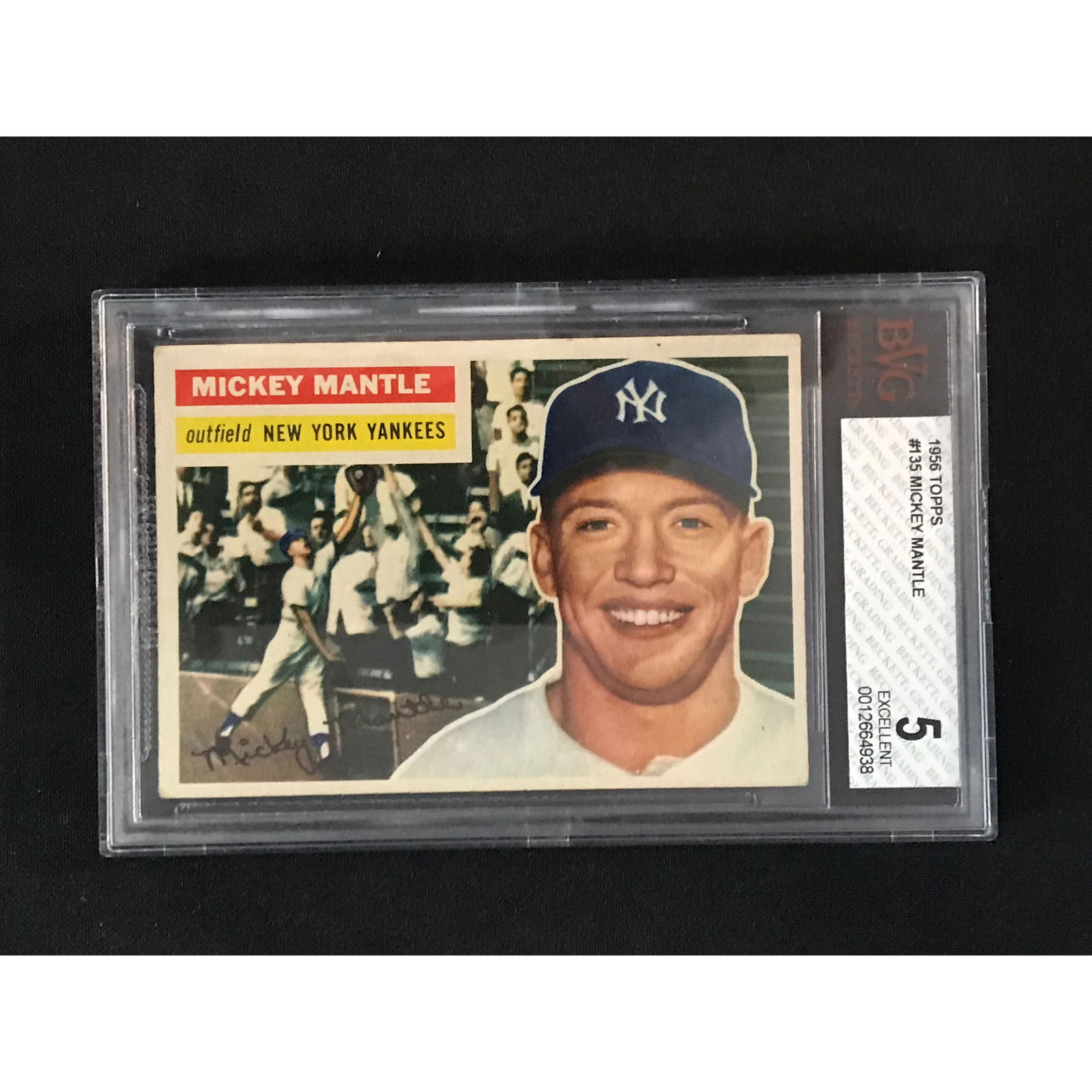 1956 Topps Mickey Mantle Bvg 5 (1 of 2)