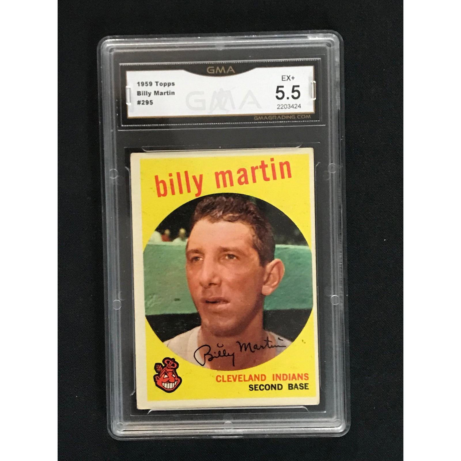 1959 Topps Billy Martin Gma 5.5: 1959 Topps Billy Martin Gma 5.5