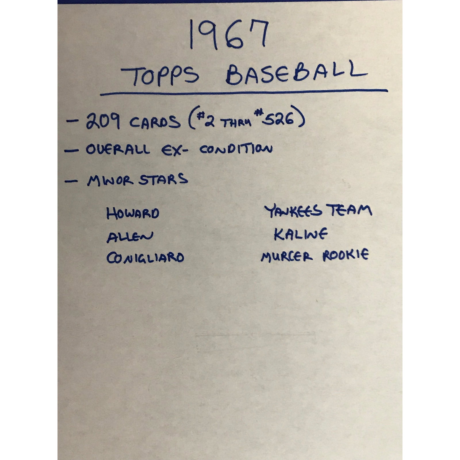 209 1967 Topps Baseball Cards With Stars (1 of 7)