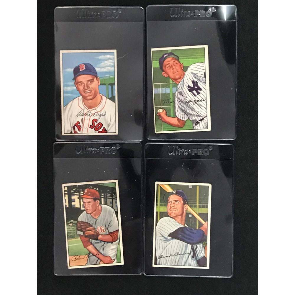 4 1952 Bowman Baseball Cards Stars/hof (1 of 2)