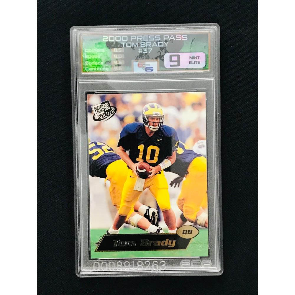 2000 Press Pass Tom Brady Rookie Graded 9 (1 of 2)