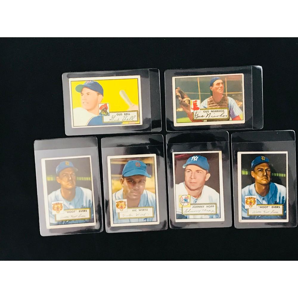 6 1952 Topps Baseball Crease Free Cards (1 of 2)