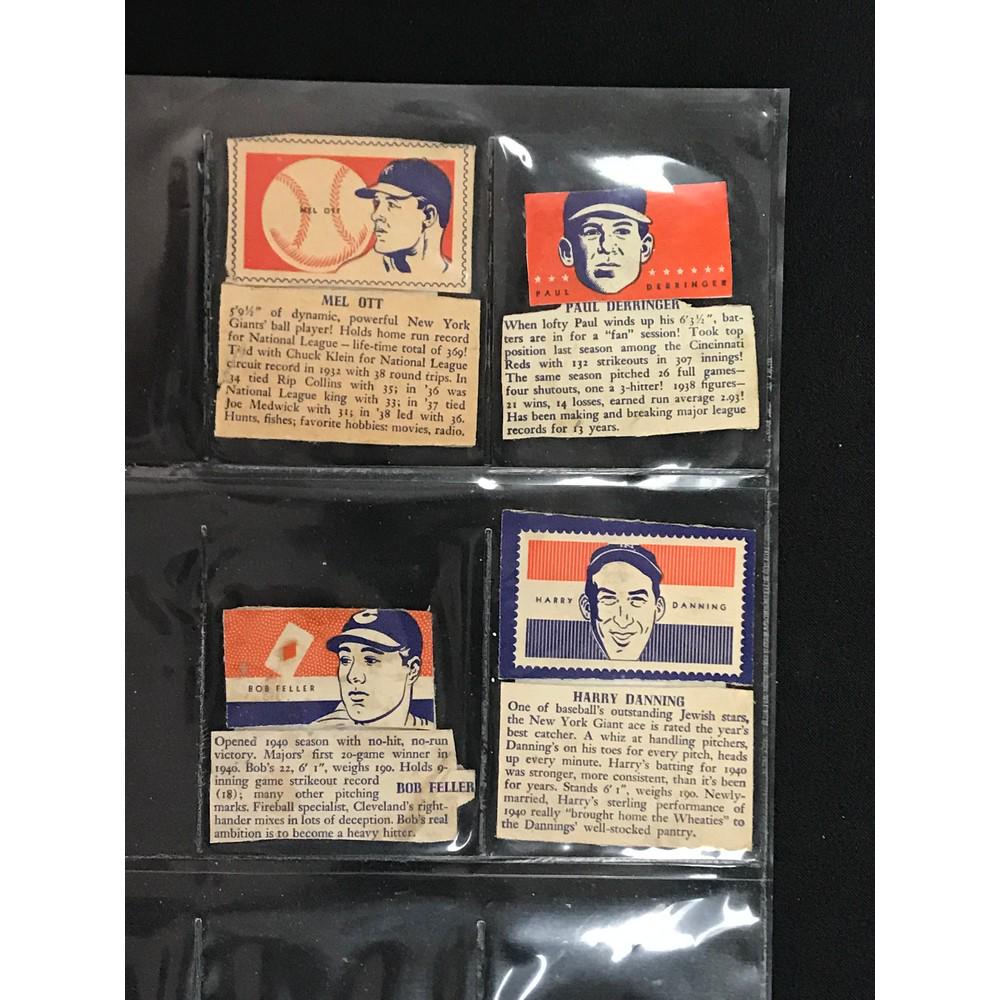 4 Low Grade Wheaties Baseball Panels (1 of 2)