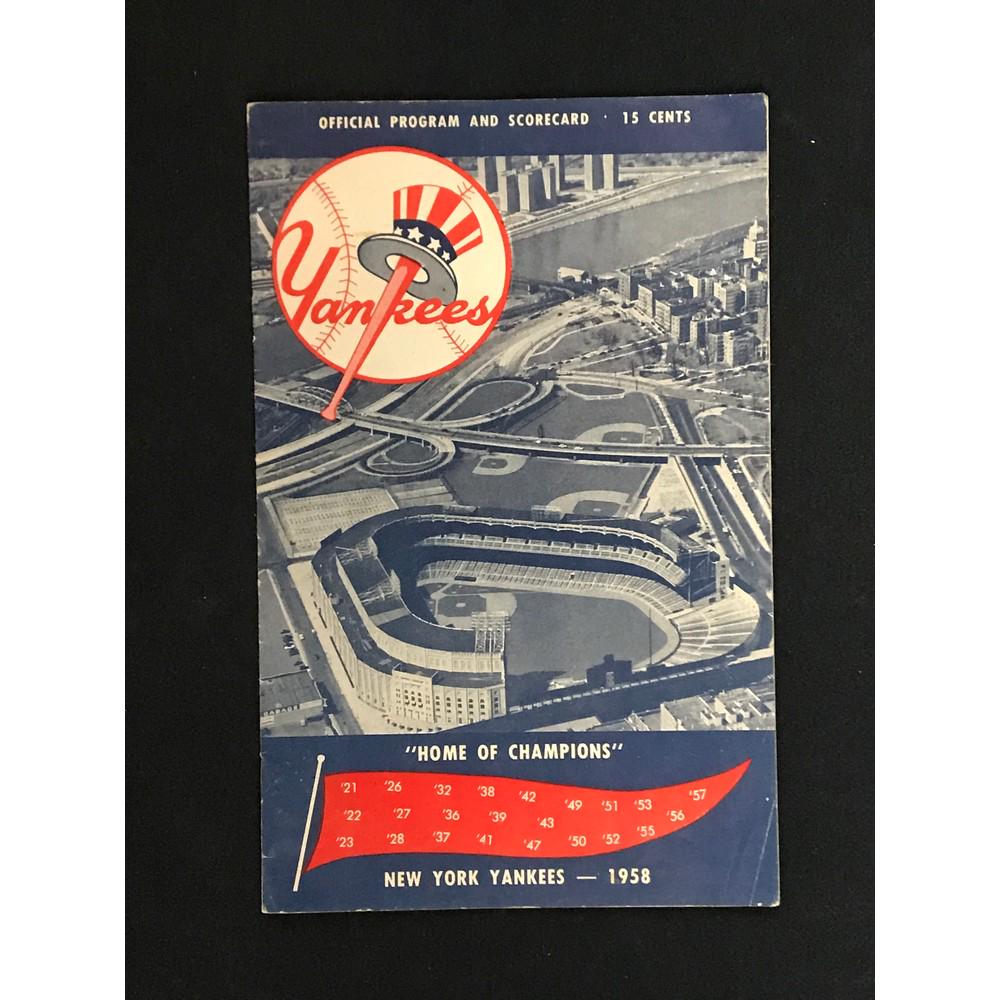 1958 Ny Yankees Program/scorecard (1 of 2)