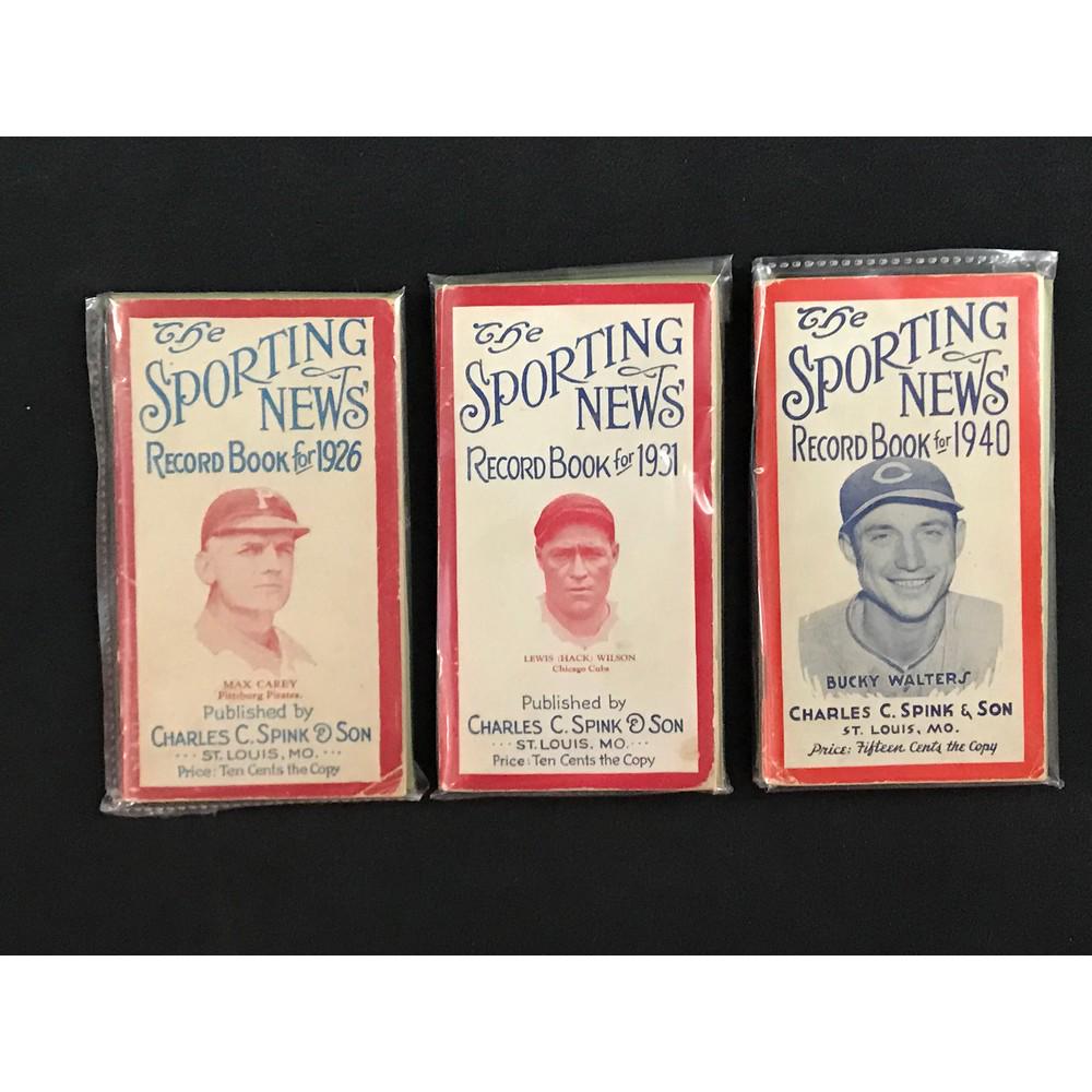 Three 1920's-30's Sporting News Record Books (1 of 2)