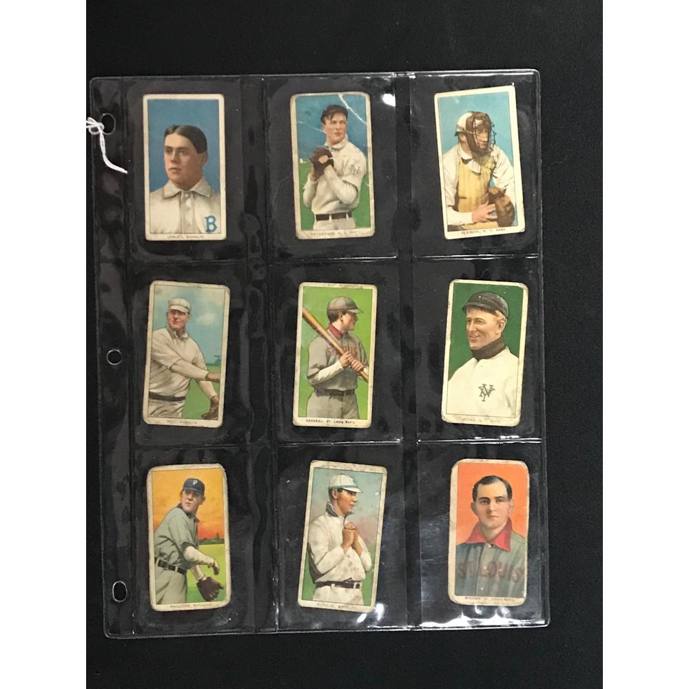 9 1909-11 T206 Cards Low Grade With Mathewson (1 of 2)