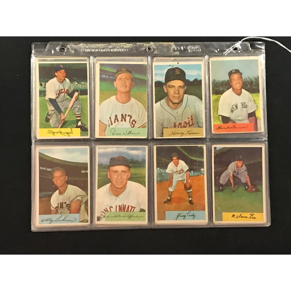 32 1954-55 Bowman Baseball Cards With Hof (1 of 8)